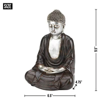 9.5" Peaceful Sitting Buddha Figure