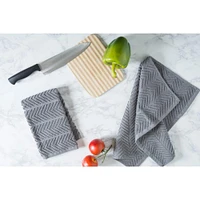 DII® Gray & White Basic Chef Terry Dishtowel Set