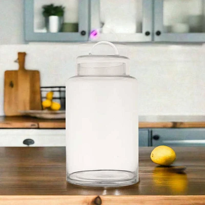 13" Clear Glass Container with Lid