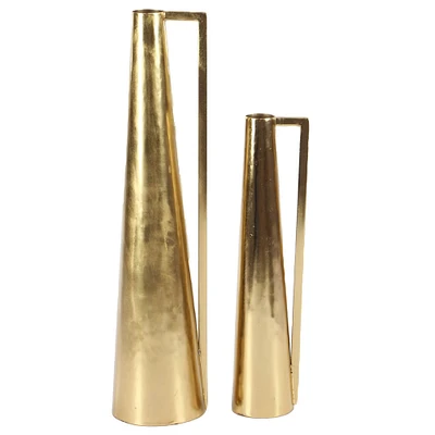 Gold Metal Glam Vase Set