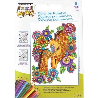Dimensions® Pencilworks™ Giraffe Color by Number Kit