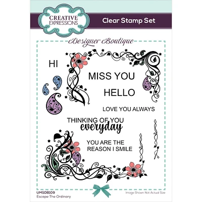 Creative Expressions Designer Boutique Escape The Ordinary Clear Stamp Set