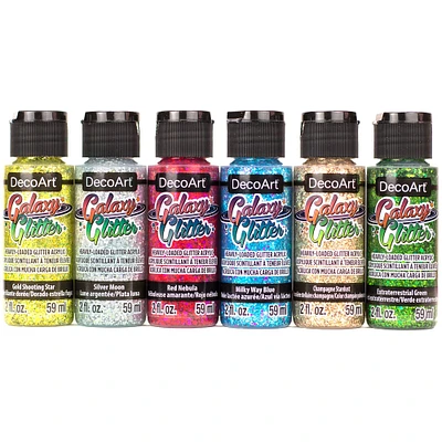 DecoArt® Galaxy Glitter™ 6 Color Christmas Paint Set