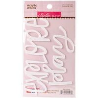 Bella Blvd™ Explore & Play White Script Acrylic Words Stickers