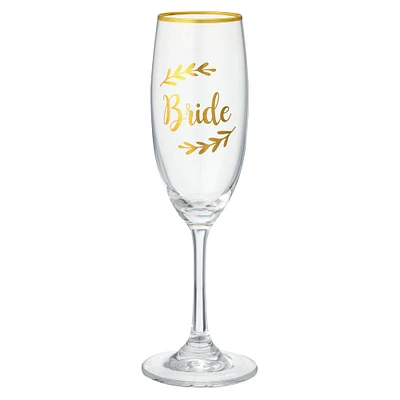 6 Pack: Gold Bride Toasting Flute by Celebrate It™