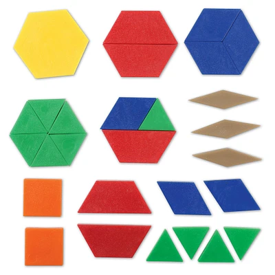 Learning Resources .5cm Plastic Pattern Blocks, 250ct.