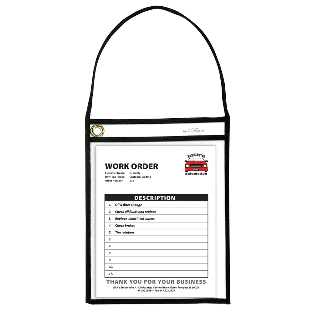 C-Line® Black Shop Ticket Holder With Strap, 15ct.