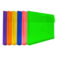 JAM Paper 9.75" x 13" Plastic Expansion Hook & Loop Closure Envelopes, 6ct.