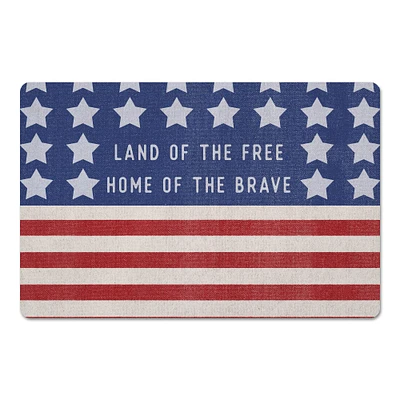 Land of the Free Home of the Brave Floor Mat