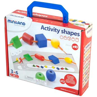 Miniland Activity Shapes: Giant Beads and Laces
