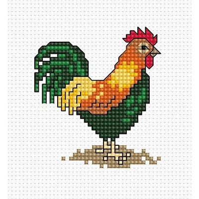 Luca-S Rooster Counted Cross Stitch Kit
