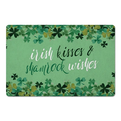 Irish Kisses Shamrock Wishes Floor Mat 27" x 18" Floor Mat