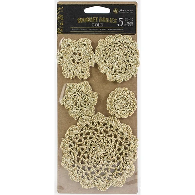 Prima® Gold Crochet Doilies Embellishments