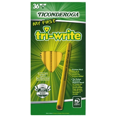 6 Packs: 36 ct. (216 total) Ticonderosa® My First® Tri-Write™ Pencils without Eraser