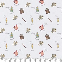 Harry Potter White Watercolor Oddities Precut Cotton Fabric