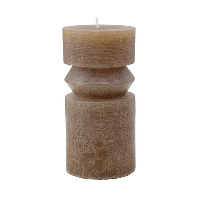 3" x 6" Olive Unscented Totem Pillar Candle
