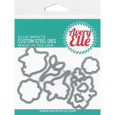 Avery Elle Elle-Ments Sending Flowers Custom Steel Dies