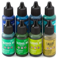 Tim Holtz® Greens & Blue 8 Color Alcohol Ink Set