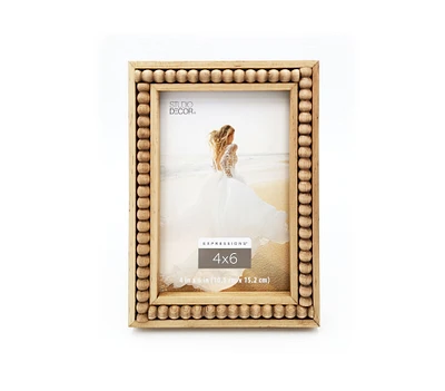 Natural Beaded 4" x 6" Frame, Expressions™ by Studio Décor®