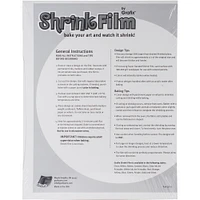 Grafix® Sanded 8.5" x 11" Shrink Film, 50 Sheets