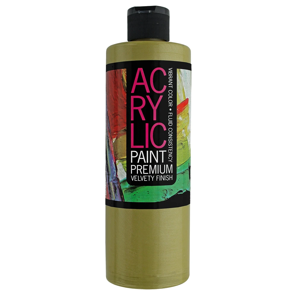 Pro Art® Student Grade Gold Acrylic Paint, 16oz.