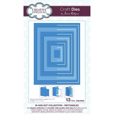 Creative Expressions In & Out Collection Rectangle Craft Dies by Jamie Rodgers