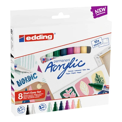 4 Packs: 8 ct. (32 total) edding® Nordic Starter Acrylic Markers