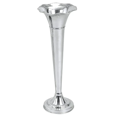 The Novogratz 22" Silver Aluminum Traditional Vase
