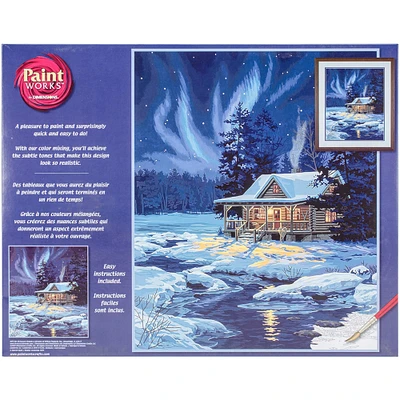 Dimensions® PaintWorks™ Moonlit Cabin Paint-by-Number Kit