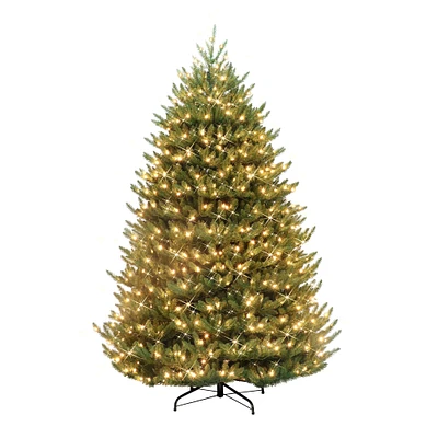 7.5ft. Pre-Lit Canadian Balsam Fir Artificial Christmas Tree, Clear LED Lights