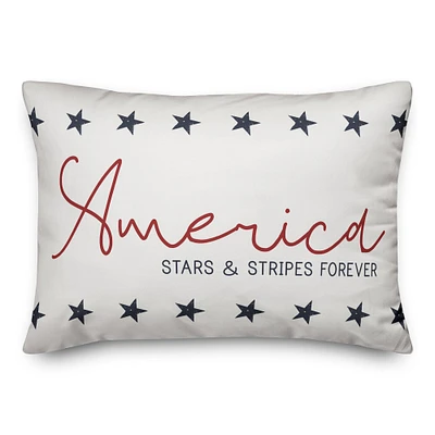 America Stars & Stripes Forever Throw Pillow