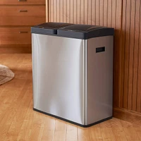 Household Essentials Dual Compartment Trash Can with Motion Sensor