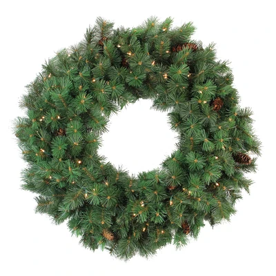 36" Pre-Lit Artificial Christmas Royal Oregon Pine Wreath