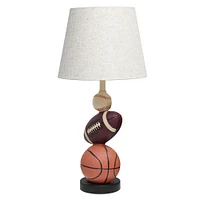 Simple Designs™ 22" Basketball, Baseball, Football Table Lamp with Beige Shade