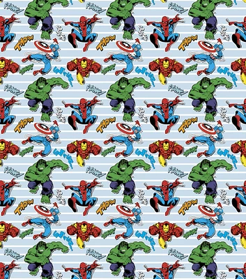 Marvel® Retro Comics Heroes Unite Cotton Fabric