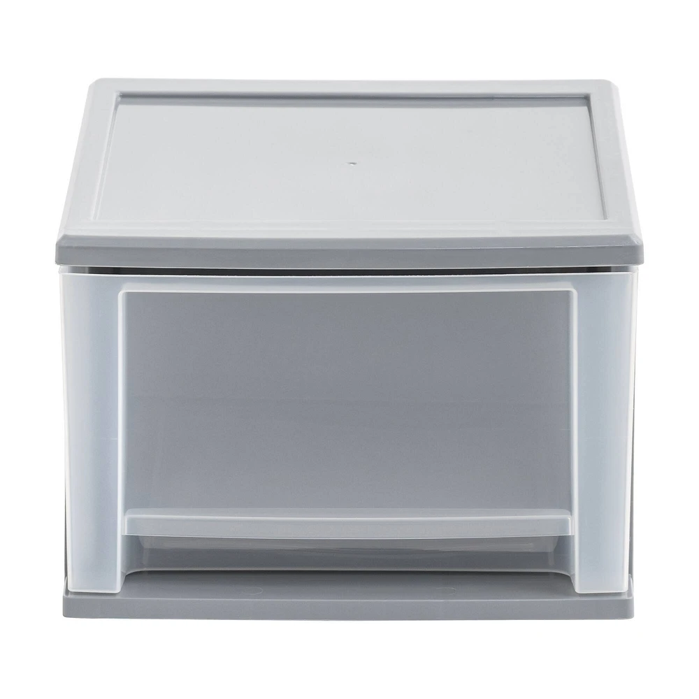 Iris® 17qt. Gray Stacking Drawer, 3 Pack