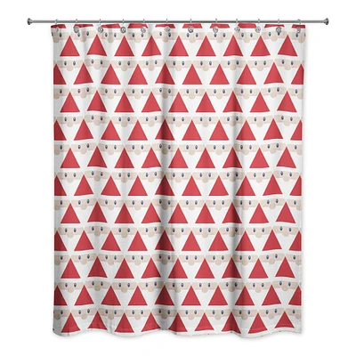 Geo Santa Pattern Shower Curtain