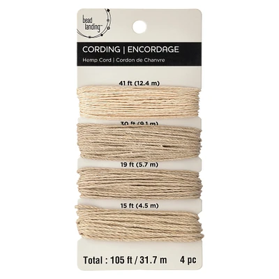 12 Pack: Natural Color Hemp Cord by Bead Landing™