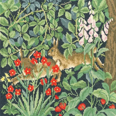 Bothy Threads Greenery Hares Counted Cross Stitch Kit