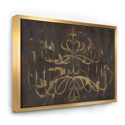 Designart - Glam Gold Chandelier - Modern Glam Canvas in Gold Frame