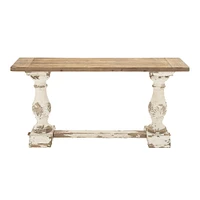 White Vintage Wood Console Table