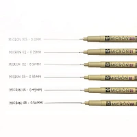 Pigma® Micron® Fine Line Black 6 Piece Pen Set