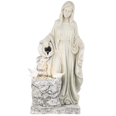 Design Toscano The Virgin of Lourdes Healing Waters Sculptural Fountain