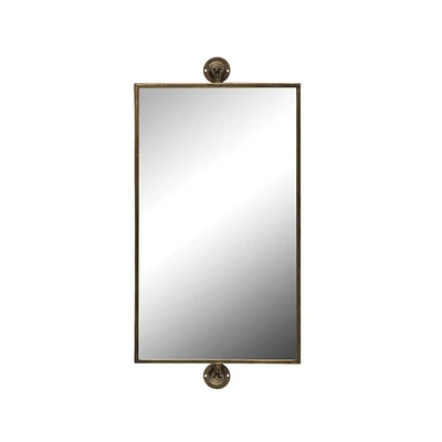 28" Metal Swivel Wall Mirror