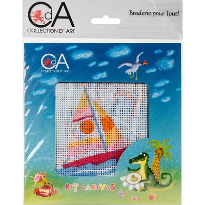 Collection D'Art Sailing Boat Stamped Needlepoint Kit