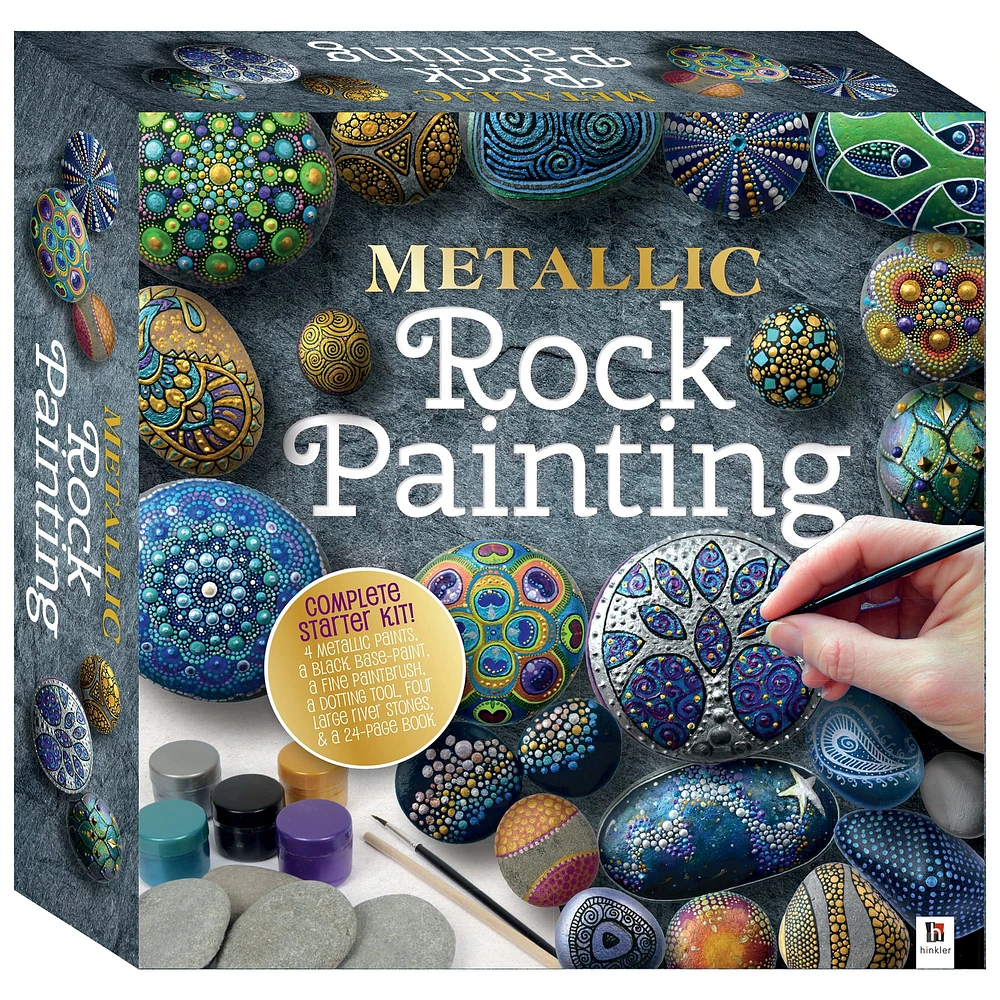 Hinkler DIY Metallic Rock Painting Box Set