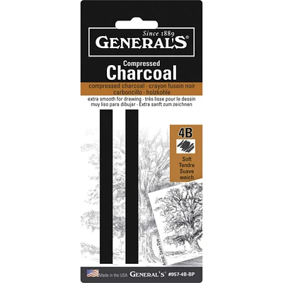 24 Pack: General's® 4B Pencil Medium Compressed Charcoal Set