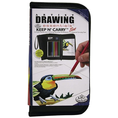 Royal & Langnickel® Essentials™ Keep N' Carry™ Drawing Set