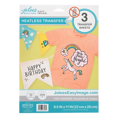 6 Packs: 3 ct. (18 total) Jolee's Boutique® Easy Image® Heatless Transfers