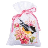 Vervaco Birds & Blossoms Counted Cross Stitch Sachet Bags Kit